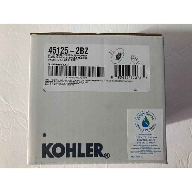 Kohler K-45125-2BZ Alteo Multifunction Wall-Mount Showerhead, Oil-Rubbed Bronze