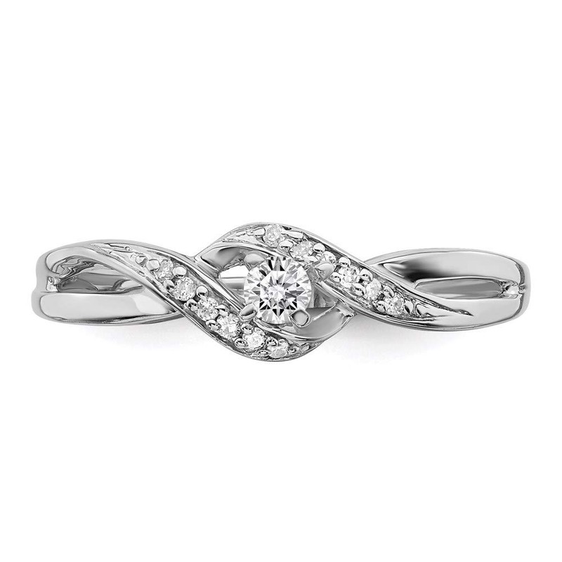 Sonia Jewels Real 925 Sterling Silver Diamond Promise Engagement Ring