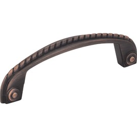 Rhodes Rope Detail Cabinet Pull - 3 3/4" Center-to-Center in Brushed Oil Rubbed Bronze