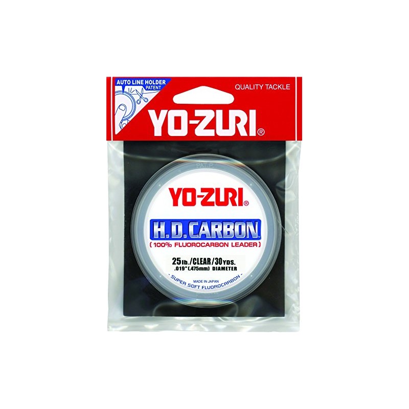 Yo-Zuri H.D. Carbon Fluorocarbon Leader Line, Clear, 25-Pound/30-Yard