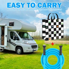 CircleRiver CircleRiver RV Water Hose 100FT, 5/8" Premium RV Drinking Water Hose for RV, Camping, Marine, Trailer and Truck, BPA Free, Anti-Kink and Leak-Free, Drinking Water Safe-Blue