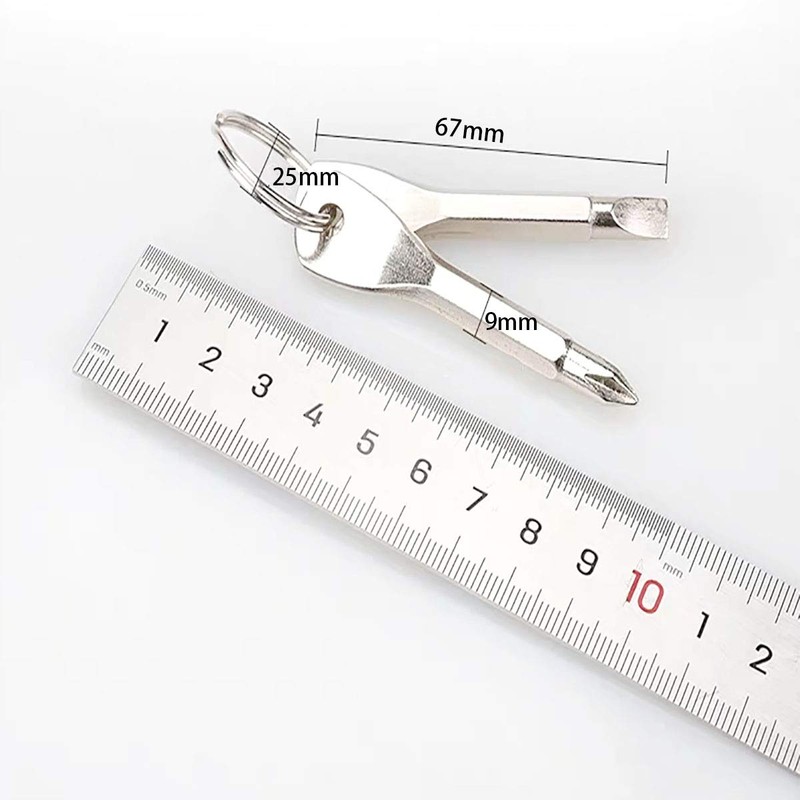 Buspoll keychain screwdriver,EDC Outdoor Multifunction Repair Pocket Screwdriver Phillips Screwdriver
