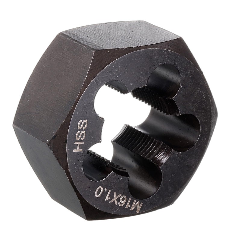 sourcing map Hex Threading Die M16 x 1 Metric Thread