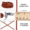 GORGECRAFT 11Yds 3 mm Flat Genuine Leather Cord 2 mm