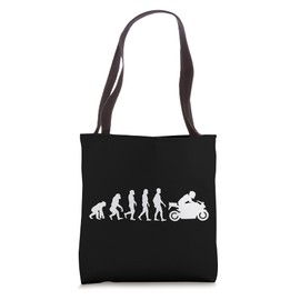 Man Evolution Motorcycle Crotch Rocket Sports Bike Tote Bag