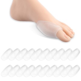 Hpmjz 20Pcs Gel Bunion Protector Shield, Bunion Corrector Pads and Cushions, Bunions Guard for Big Toe, Relieve Foot Pain from Friction, Rubbing and Pressure Big Toe Calluses Corns Washable Reusable
