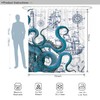 DESIHOM Blue Nautical Octopus Tall Shower Curtain Set, Funny Ocean