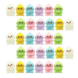 WELANE Luminous Chicken, 30 PCS Mini Resin Chicken for Miniature Moss, Landscape Garden Decoration (2 x 1.6cm/0.78 x 0.62in)