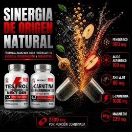 Combo Testrol Next Gen  L Carnitina Platinum Sin Sabor                                                                                                