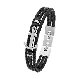 s. Oliver Men's 21.5 cm – Bracelet Anchor Stainless Steel Matte 2018683