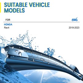 Gavimnal® 26"+16"+12" Windshield Wiper Blades Replacement For Toyota Rav4 2019 2020 2021 2022 2023,All-Season Front Rear Wiper Blades(Set of 3)