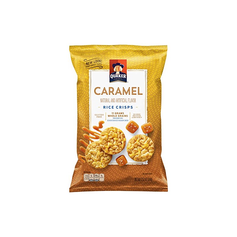 Quaker Rice Crisps, Gluten Free, Caramel, 7.04 Ounce (Pack of