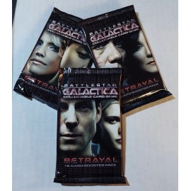 RARE Battlestar Galactica CCG Collectible Card Game 3 BOOSTER PACKS NEW SEALED