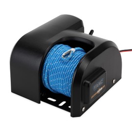 Camco TRAC Outdoors AnchorZone 20 Electric Anchor Winch | Features a High-Efficiency 12-Volt DC All-Steel Gear Motor, 100-Feet of Pre-Wound Braided Rope, and has a Max Capacity of 20lbs (69000)