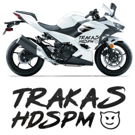Calcomanía Trakas Hdspm Sticker Universal Decorativo Auto Moto Suv Vinil Laptop Termo Pegatina Negro
