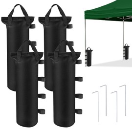 Spetsbst Pack of 4 Weights for Gazebo, Gazebo Weights 800D Oxford Sandbags for Weighing with Fixed Nail, Sandbag Weight for Camping Tents/Parasols/Gazebo