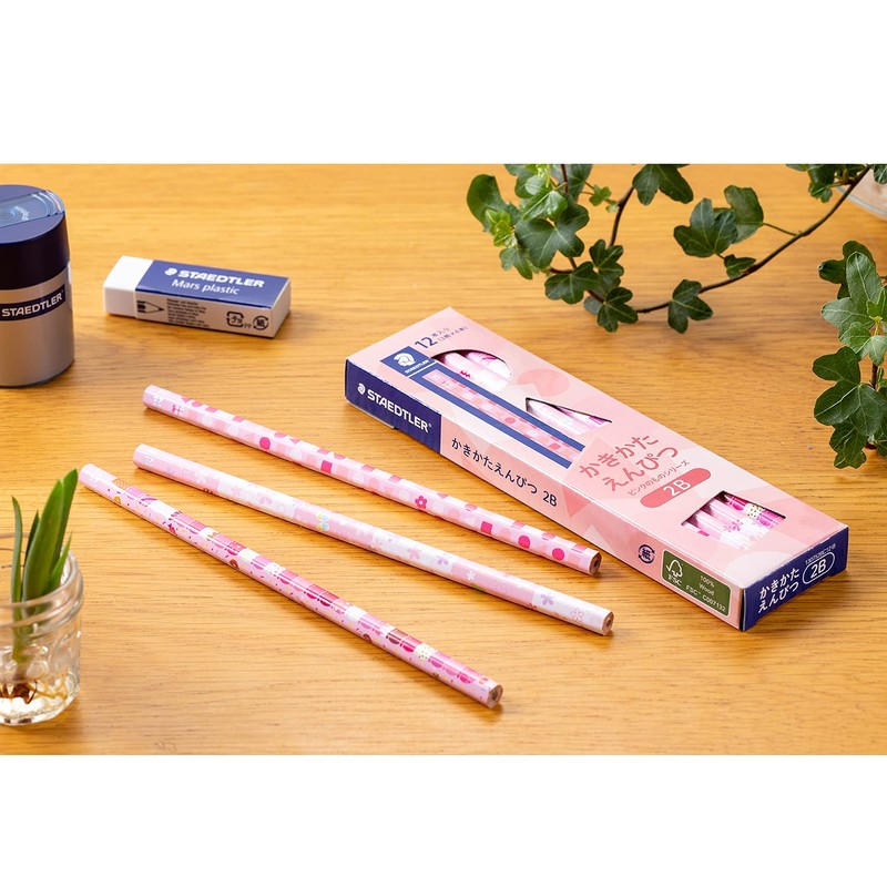 Staedtler Pencil 2B Shakata Pencil Pink Ones Series 1 Dozen