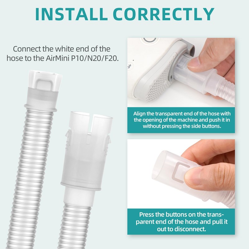 2 Packs Replacement CPAP Hose Compatible with Airmini, 2 Packs