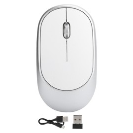 Wireless Mouse DPI Adjustable Chargable Optical Computer External Device with USB ReceiverSilver