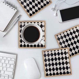 Emeich Acrylic Drink Coaster 6-Piece Set | Modern, Simple and Fashionable Style Coaster Set, Suitable for Desktop Protection, Cups, Wine Glasses, Home Decoration, bar Decoration