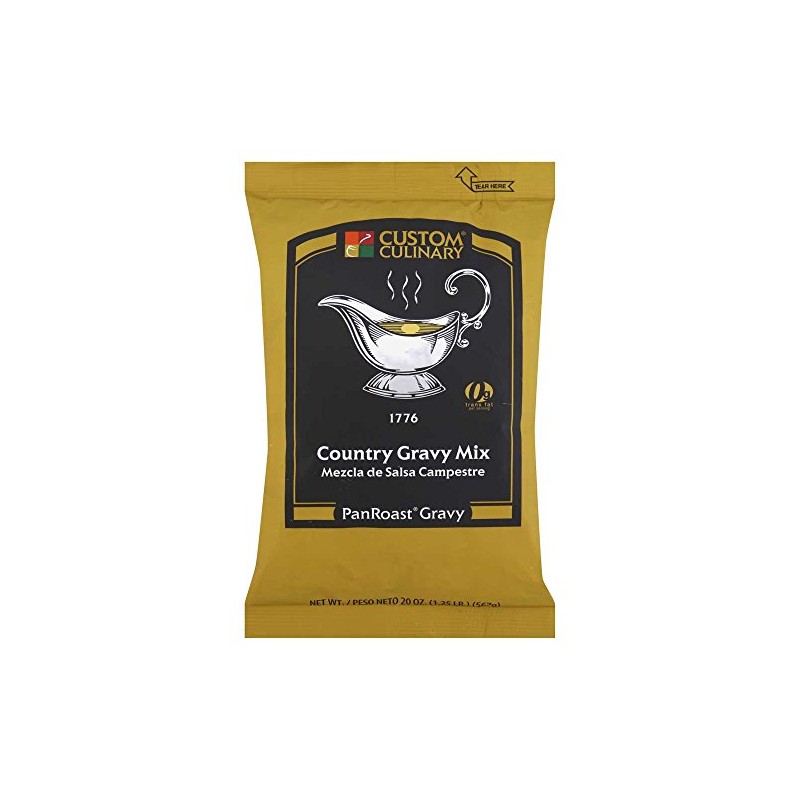 Custom Culinary PanRoast Country Gravy Mix, 20 Ounce -- 6