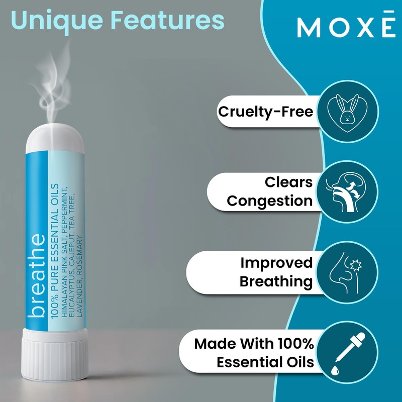 MOXE Breathe | Himalayan Salt Inhaler | Help Clear Congestion,