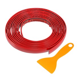 TUCKBOLD Car Truck Window Trim Strip 1/2" 12mm Width 10Ft 300cm Self Adhesive Scratch-Proof | Universal Exterior Interior Bumper Door Body Side Decorative Sticker Gloss Red 1 Set