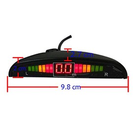 CarBest LED Display Car Vehicle Reverse Backup Radar System with 4 Parking Sensors Alert Alarm System