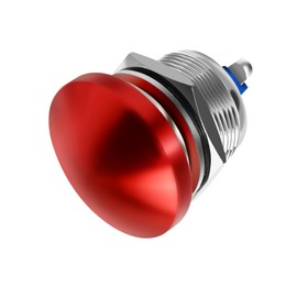 Red Mushroom Head Momentary Push Button Switch (16mm)