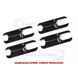 Trims Express 2015-2020 Ford F-150/17-21 F-250 Door Handle Covers Base Back Plates Gloss Black