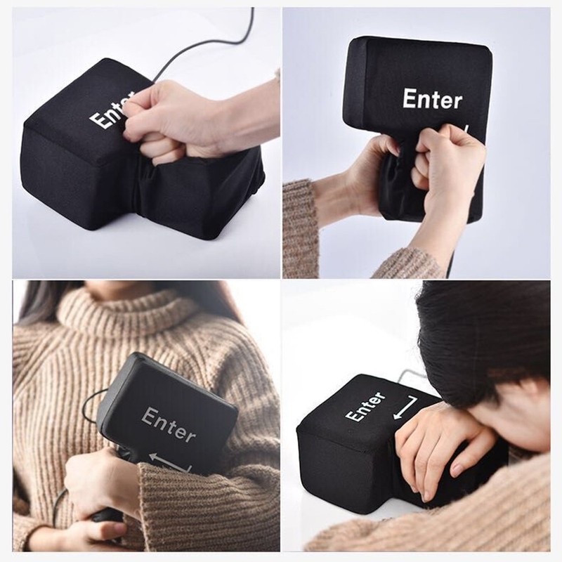 USB cushion, large enter key table cushion, anti-stress, nap pillow