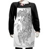 Ambesonne Zodiac Apron, Visage of Zodiac Sign Leo with Flowers