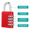 ZHEGE Padlock with Combination Code, Combination Lock, 4 Digit, Locker