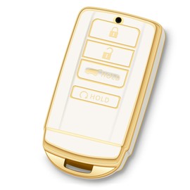 ZSPDACC for Acura Key Fob Cover for Acura MDX RDX ILX TLX NSX PLX RLX Car Key Case Protector 4 Buttons White Accessories 2014-2018 2019 2020 2021 2022