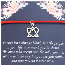 WSNANG Adoption Symbol Bracelet Gotcha Day Bracelet Adoption Gifts Adoptive Jewelry Bonus Family Gifts (br-card)