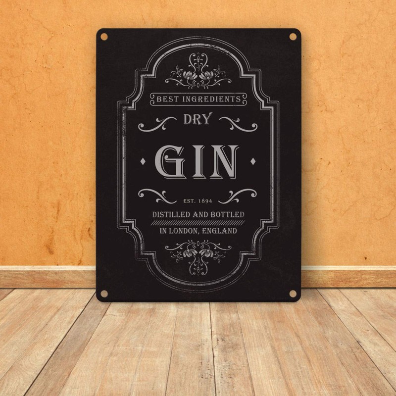 trendaffe - The Gin Logo Metal Sign 15 x 20
