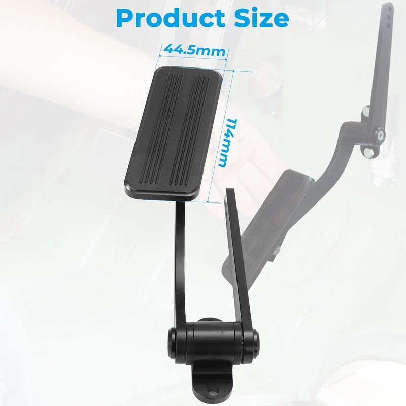 WIKIBB Universal Black Aluminum Gas Pedal Accelerator Throttle Firewall Mounting