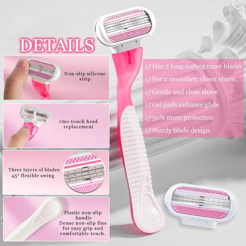 Pack of 8 Replacement Blades, Women's Razor, Razor Blades for