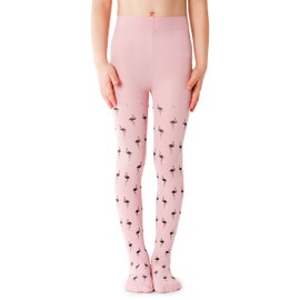 NOQ Children's Thin Tights with Beautiful Print Girls Patterned 40 Denier School Dance Ceremony Casual, Figo Cotton Candy