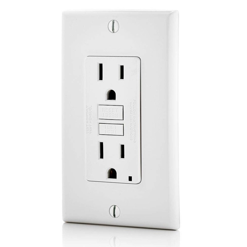 Leviton GFCI Outlet, 15 Amp, Self Test, Non Tamper-Resistant with