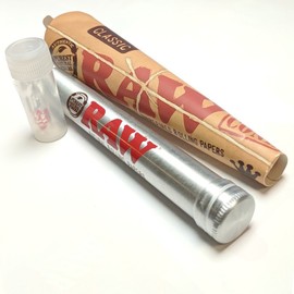 RAW Aluminium Cone Tube - Pre Rolled Storage Tube SMO-King G tip Combo