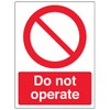 V Safety Do not operate-200x300mm-Magnetic Safety Sign