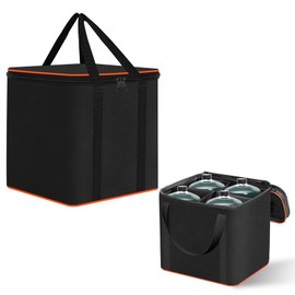 Mini ​Fuel ​Cylinder Storage Bag,for 4-Pack Refillable 1LB Empty Propane Cylinder Tank Cover,Gas Tank Protective bag,600D Oxford Fabric,Mini Tank Accessories,for Outdoor Camping,Cooking,Travel