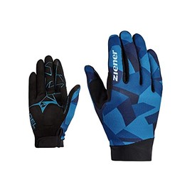 Ziener CNUT Men's Cycling/Mountain Bike/Cycling Gloves, Long Finger with Touch Function, Breathable, Cushioning, Galaxy Blue, 8