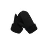 Genuine Lambskin Winter Mittens colour black - warm lining (100%