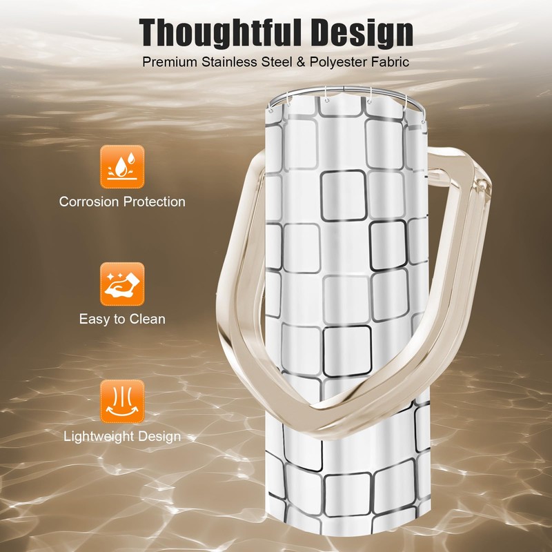 U Shaped Shower Curtain Rod Adjustable Stainless Steel U Shape
