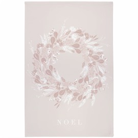 Ulster Weavers Recycled Cotton Blend Christmas Tea Towel Made in Northern Ireland, UK Blush Pink - Noel