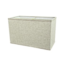 Aspen Creative 36006, Transitional Rectangular Hardback Shaped Spider Construction Lamp Shade in Flaxen, 8" + 16" wide (8" + 16") x (8" + 16") x 10"