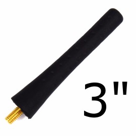 V M S Racing Rubber Black Short Antenna For 97-20 Ford F150 Raptor King Ranch Lariat Platinum