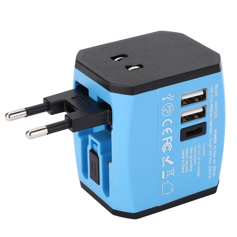 Universal Power Adapter Dual USB Travel Charging Station International Plug